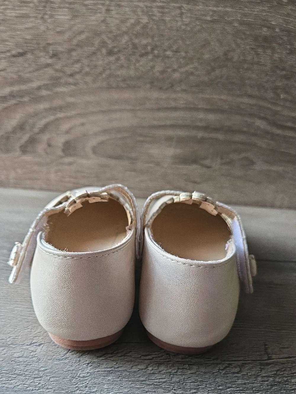 Girls' T-Strap Dress Shoes in Pale Pink